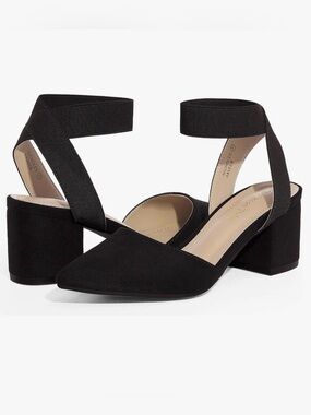 DREAM PAIRS Women's Nicholes Low Block Heel Pumps